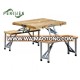 Fir Wood Folding Picnic Table With Chairs Set