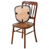 Natural Stackable Banquet Amber Wood Napoleon Chair