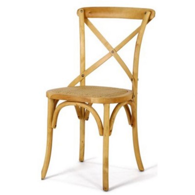 Chair Event Bistro Stackable Rental Wedding Wooden Banquet Dining Chairs Restaurant Crossback Cross Back Barstool